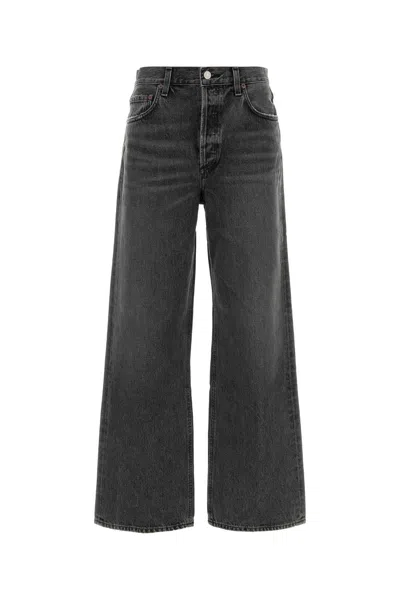 Agolde High-rise Denim Jeans In Grey