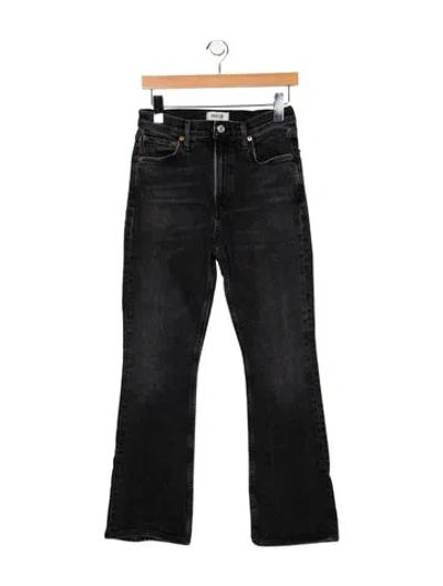 Pre-owned Agolde High-rise Flared Jeans In Black