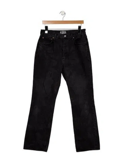 Pre-owned Agolde High-rise Flared Jeans In Black