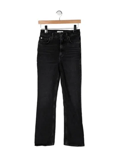 Pre-owned Agolde High-rise Flared Jeans In Black
