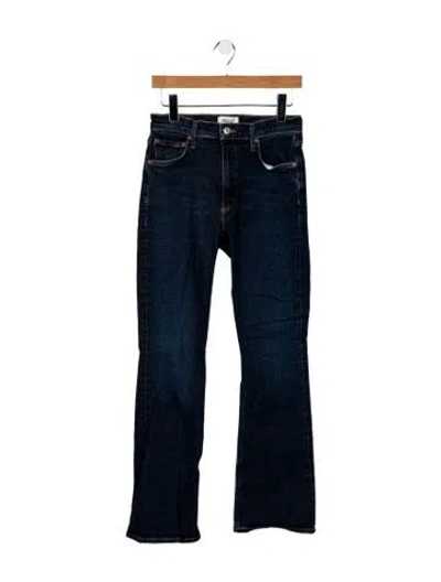 Pre-owned Agolde High-rise Flared Jeans In Black