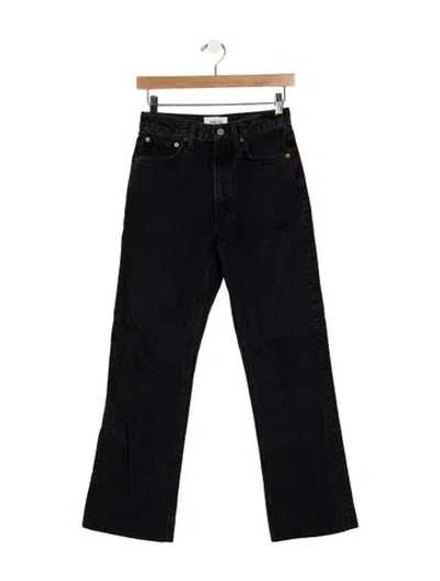 Pre-owned Agolde High-rise Flared Jeans In Black