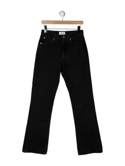 Pre-owned Agolde High-rise Flared Jeans In Black