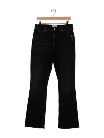 Pre-owned Agolde High-rise Flared Jeans In Black