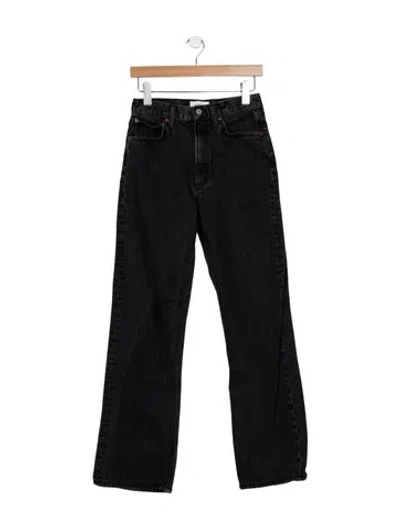 Pre-owned Agolde High-rise Flared Jeans In Black