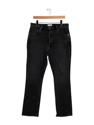 Pre-owned Agolde High-rise Flared Jeans In Black
