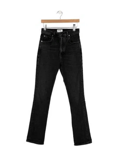 Pre-owned Agolde High-rise Flared Jeans In Black