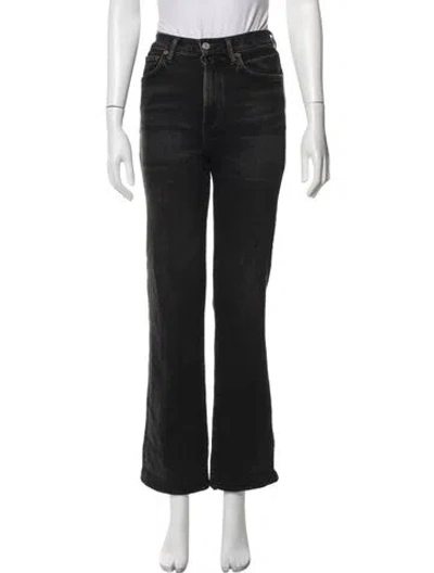 Pre-owned Agolde High-rise Flared Jeans In Black