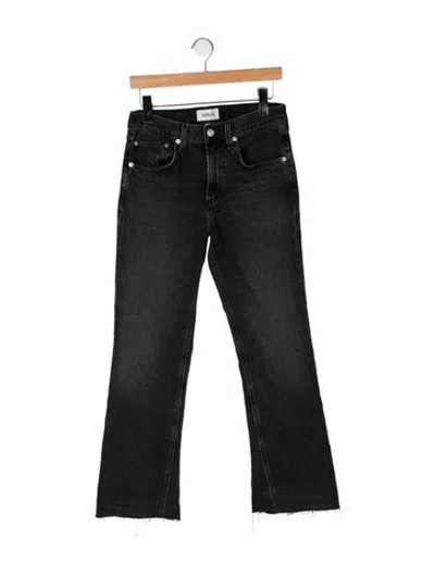 Pre-owned Agolde High-rise Flared Jeans In Black
