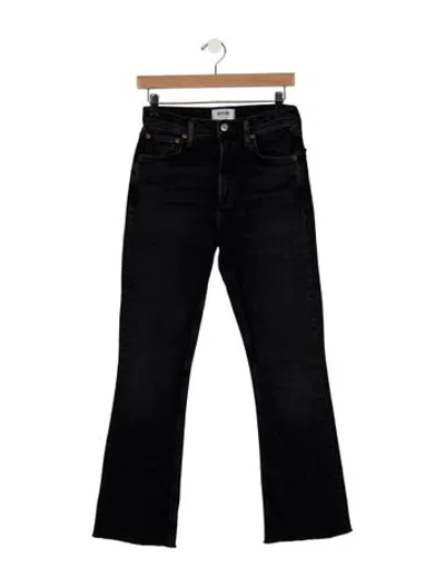 Pre-owned Agolde High-rise Flared Jeans In Black