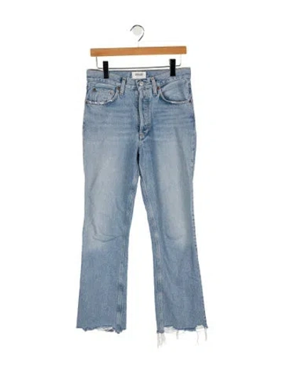Pre-owned Agolde High-rise Flared Jeans In Blue