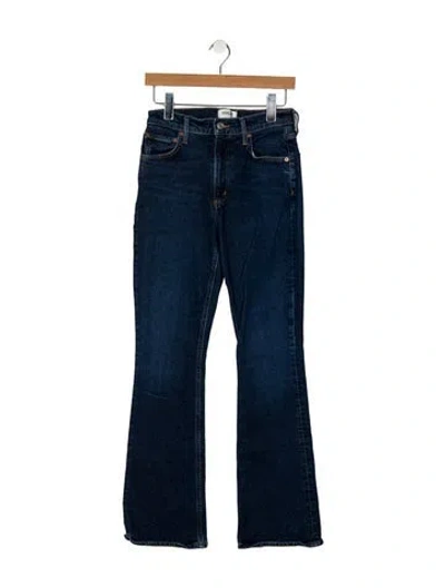 Pre-owned Agolde High-rise Flared Jeans In Blue
