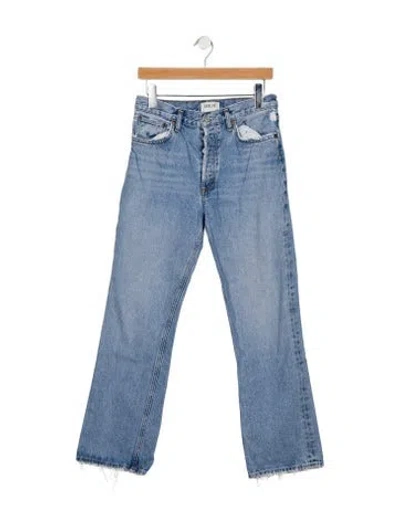 Pre-owned Agolde High-rise Flared Jeans In Blue
