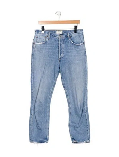 Pre-owned Agolde High-rise Flared Jeans In Blue