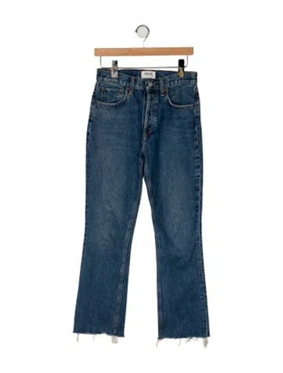 Pre-owned Agolde High-rise Flared Jeans In Blue