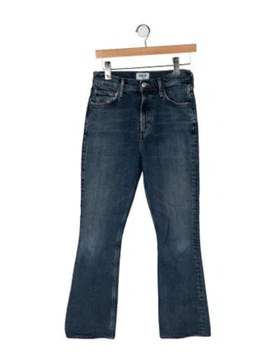 Pre-owned Agolde High-rise Flared Jeans In Blue