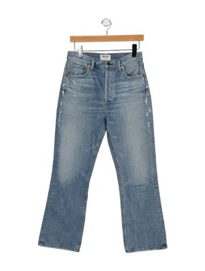 Pre-owned Agolde High-rise Flared Jeans In Blue