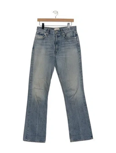 Pre-owned Agolde High-rise Flared Jeans In Blue
