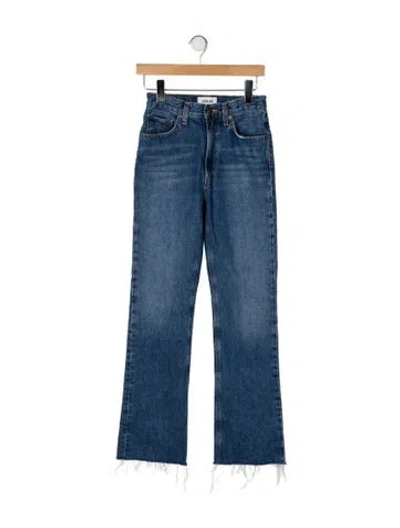 Pre-owned Agolde High-rise Flared Jeans In Blue