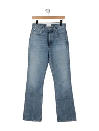 Pre-owned Agolde High-rise Flared Jeans In Blue