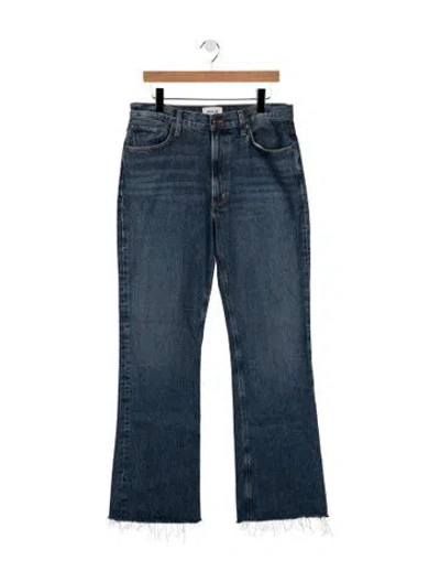 Pre-owned Agolde High-rise Flared Jeans In Blue
