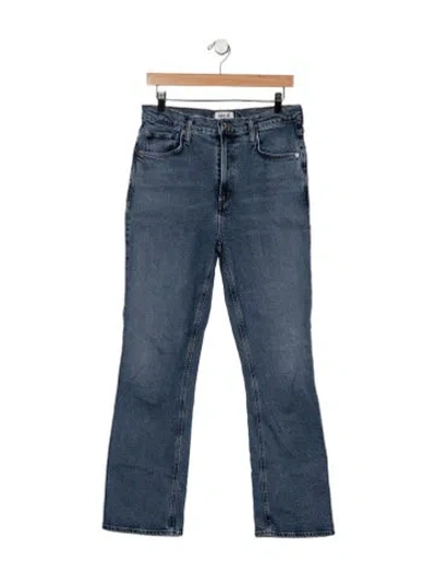 Pre-owned Agolde High-rise Flared Jeans In Blue