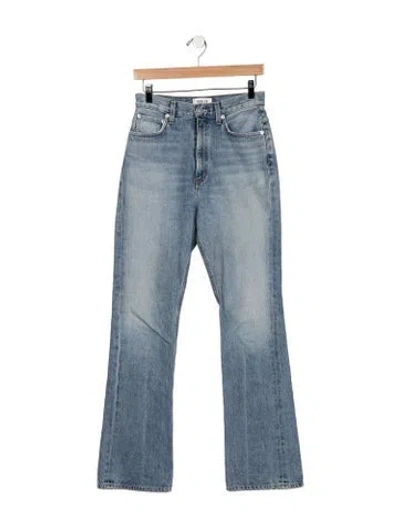 Pre-owned Agolde High-rise Flared Jeans In Blue