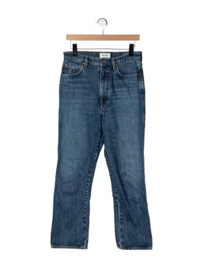 Pre-owned Agolde High-rise Flared Jeans In Blue
