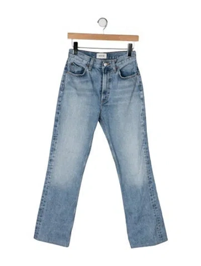 Pre-owned Agolde High-rise Flared Jeans In Blue