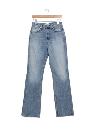 Pre-owned Agolde High-rise Flared Jeans In Blue