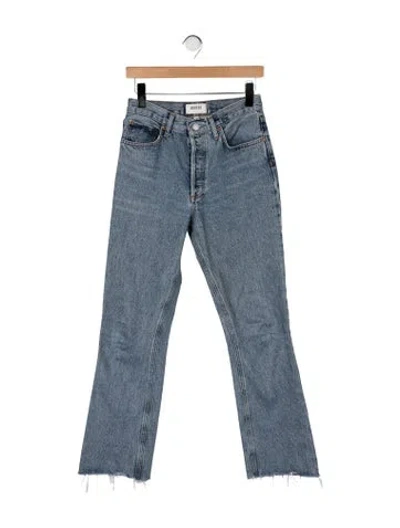Pre-owned Agolde High-rise Flared Jeans In Blue