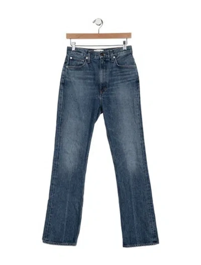 Pre-owned Agolde High-rise Flared Jeans In Blue