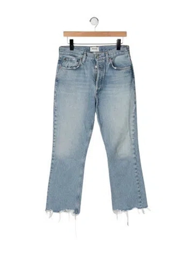 Pre-owned Agolde High-rise Flared Jeans In Blue