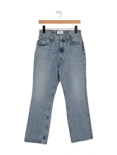 Pre-owned Agolde High-rise Flared Jeans In Blue