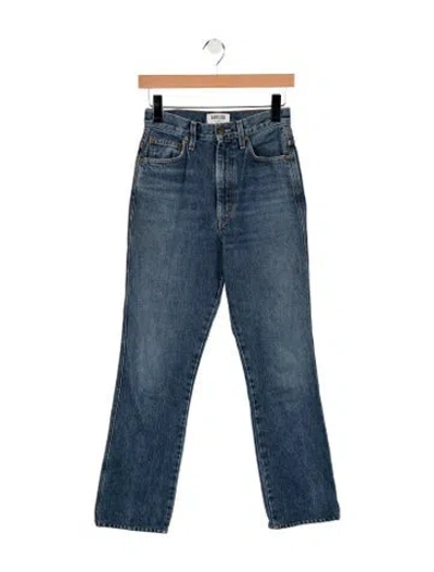 Pre-owned Agolde High-rise Flared Jeans In Blue