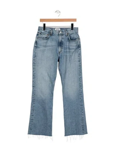 Pre-owned Agolde High-rise Flared Jeans In Blue