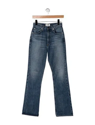 Pre-owned Agolde High-rise Flared Jeans In Blue