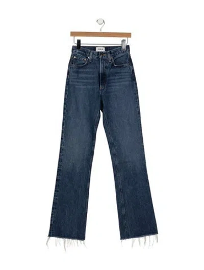 Pre-owned Agolde High-rise Flared Jeans In Blue
