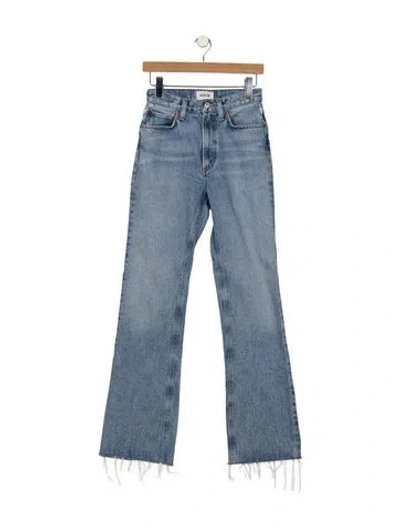 Pre-owned Agolde High-rise Flared Jeans In Blue
