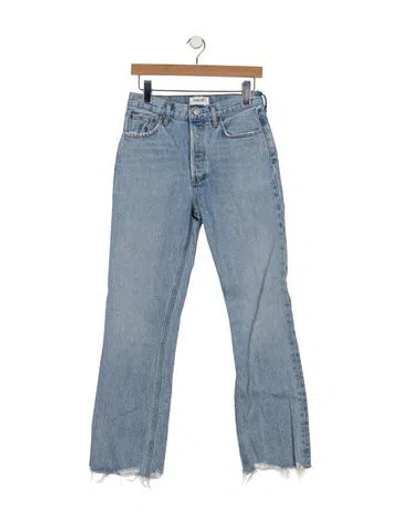 Pre-owned Agolde High-rise Flared Jeans In Blue