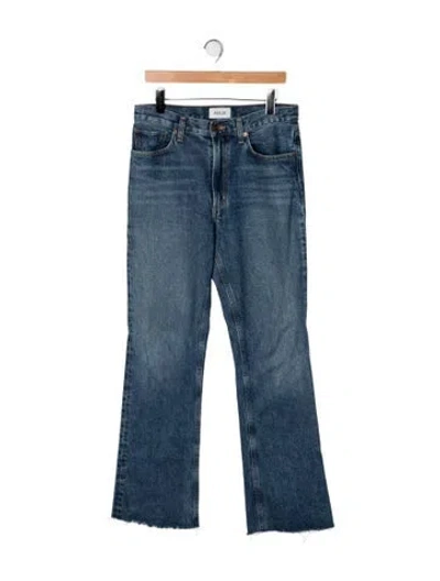 Pre-owned Agolde High-rise Flared Jeans In Blue
