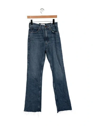 Pre-owned Agolde High-rise Flared Jeans In Blue