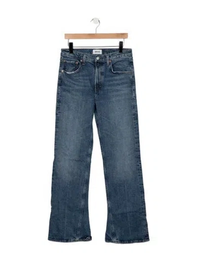 Pre-owned Agolde High-rise Flared Jeans In Blue