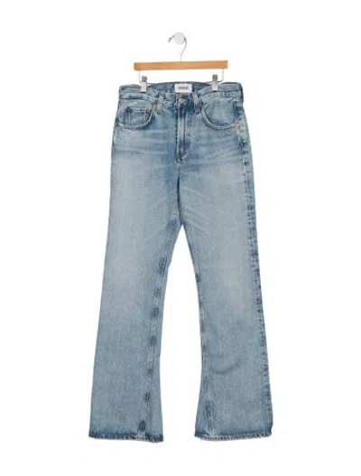 Pre-owned Agolde High-rise Flared Jeans In Blue