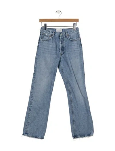 Pre-owned Agolde High-rise Flared Jeans In Blue