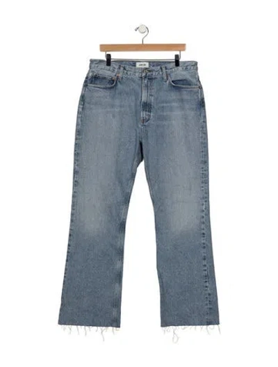 Pre-owned Agolde High-rise Flared Jeans In Blue