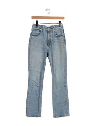 Pre-owned Agolde High-rise Flared Jeans In Blue