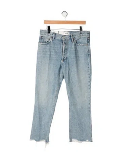 Pre-owned Agolde High-rise Flared Jeans In Blue