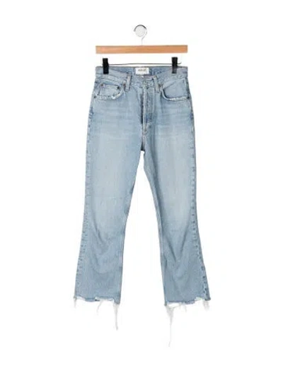 Pre-owned Agolde High-rise Flared Jeans In Blue