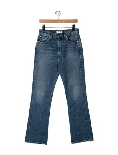 Pre-owned Agolde High-rise Flared Jeans In Blue